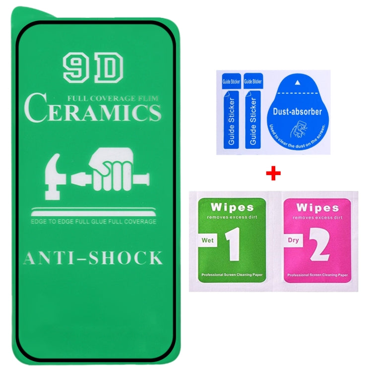 Pellicola ceramica a colla intera a schermo intero 9D, For iPhone 16 Pro Max, For iPhone 16 Pro, For iPhone 16 Plus, For iPhone 16, For iPhone 15 Pro Max, For iPhone 15 Pro, For iPhone 15 Plus, For iPhone 15